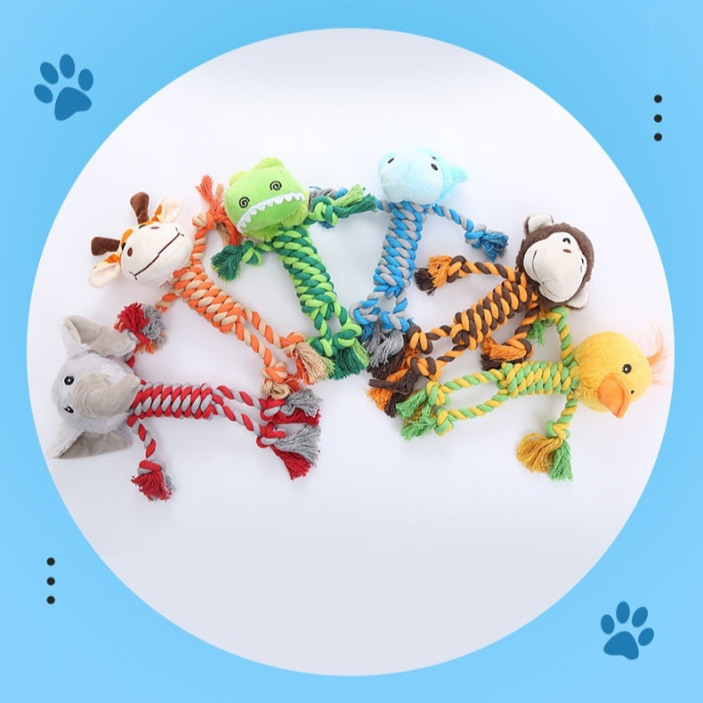 Animal Shape Tough Chew Dog Toy - Options Available