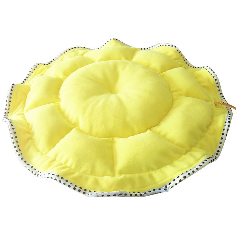 Yellow Flower Shape Small Dog Bed