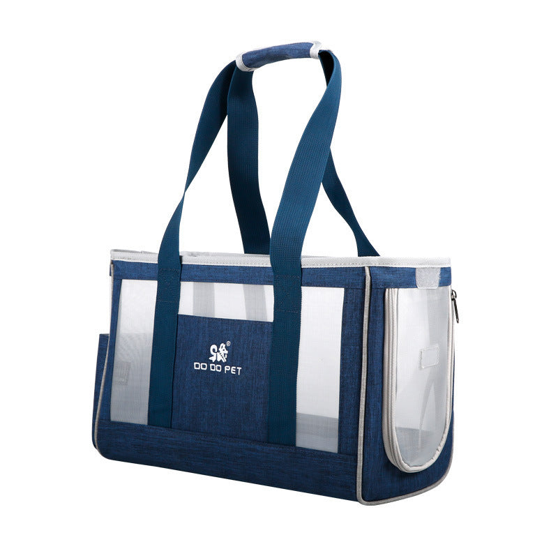 Breathable Dog Carrier Backpack - Blue/Grey/Pink