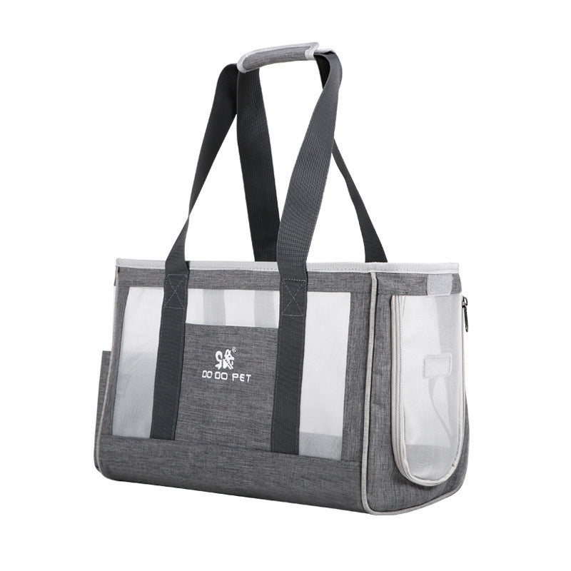 Breathable Dog Carrier Backpack - Blue/Grey/Pink