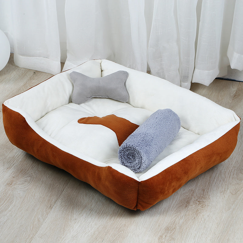 Minimalist Extra Comfort Dog Bed - Tan/Bone/Grey