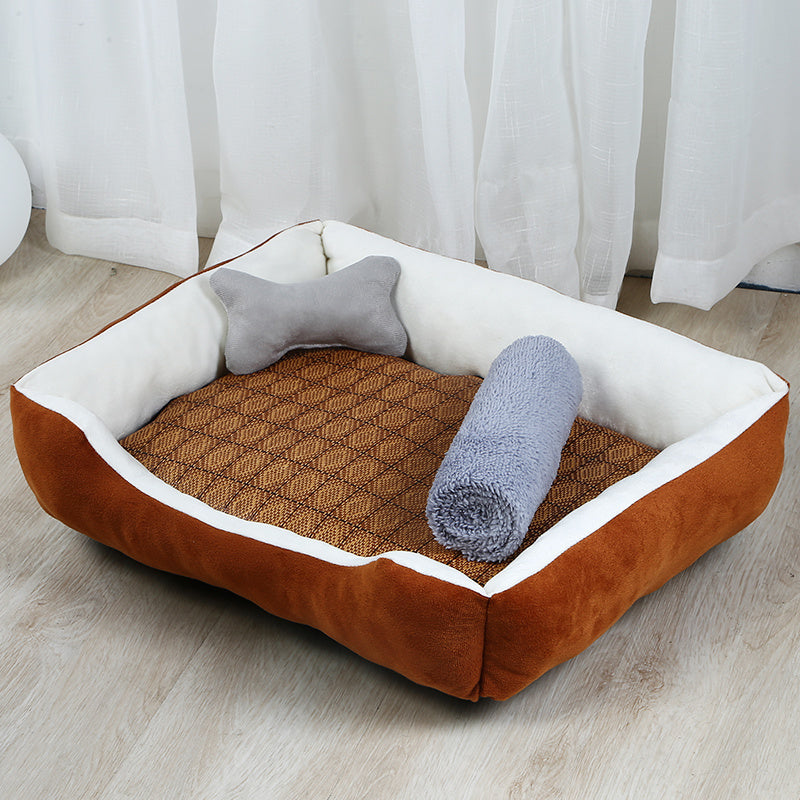 Minimalist Extra Comfort Dog Bed - Tan/Bone/Grey