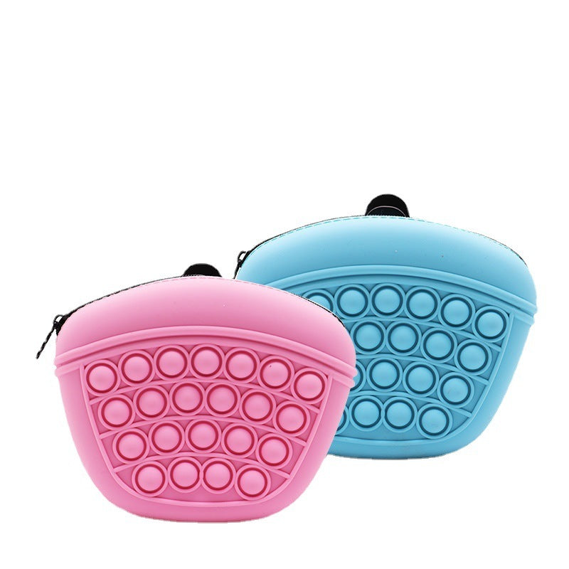 Silicone Treat Pouch - Blue/Pink