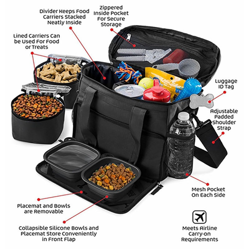 Dog Travel / Overnight Bag with Suitcase Strap