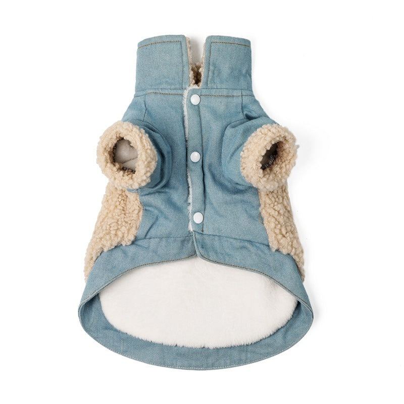 Wool and Denim Dog Jacket