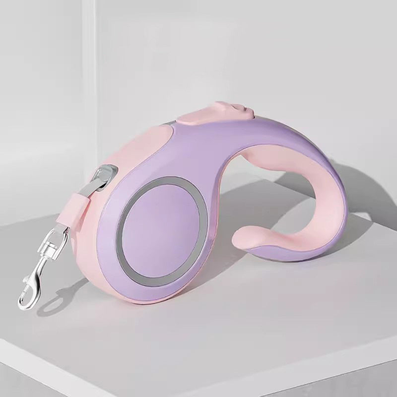 Lightweight Durable & Retractable Dog Lead - Blue/Champagne/Green/Purple/White/Yellow 3M-5M