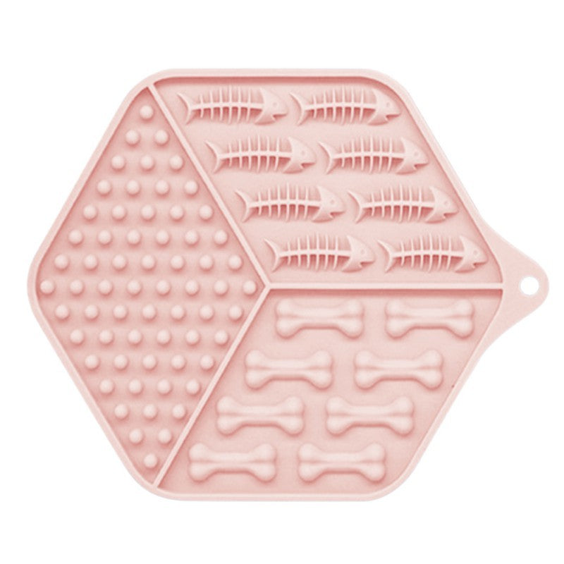Hexagon Silicone Lick Mat - Blue/Green/Pink/Purple