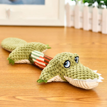 Alligator Plush Rope Dog Chew Toy