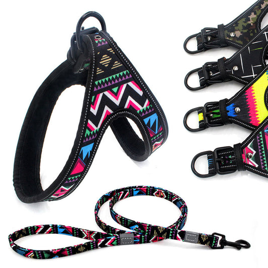 High Fashion Step in Dog Harness and Leash Set - Multiple Colour Options Available