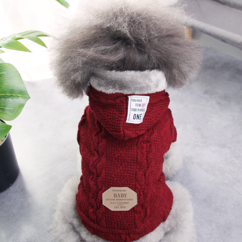 Luxury Knitted Jumper - Blue/Grey/Red