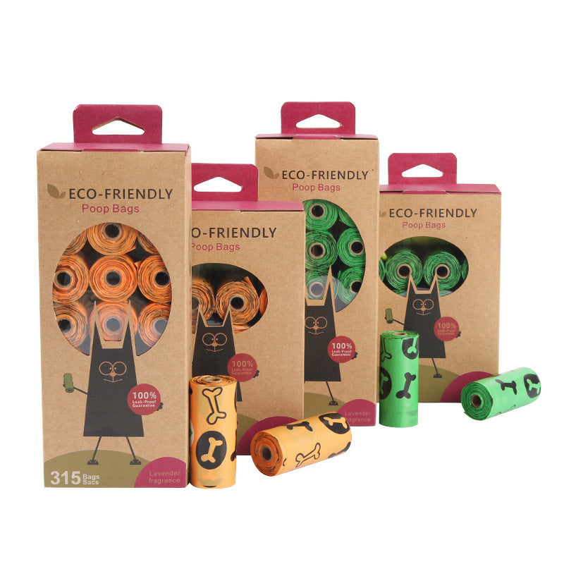 Lavender Scented Degradable Poop Bags - Orange/Green