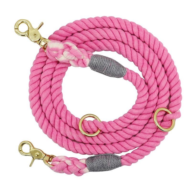 2 in 1 Drag Line Double-Headed Dog Walking Rope - Blue/Pink/PurpleGreen
