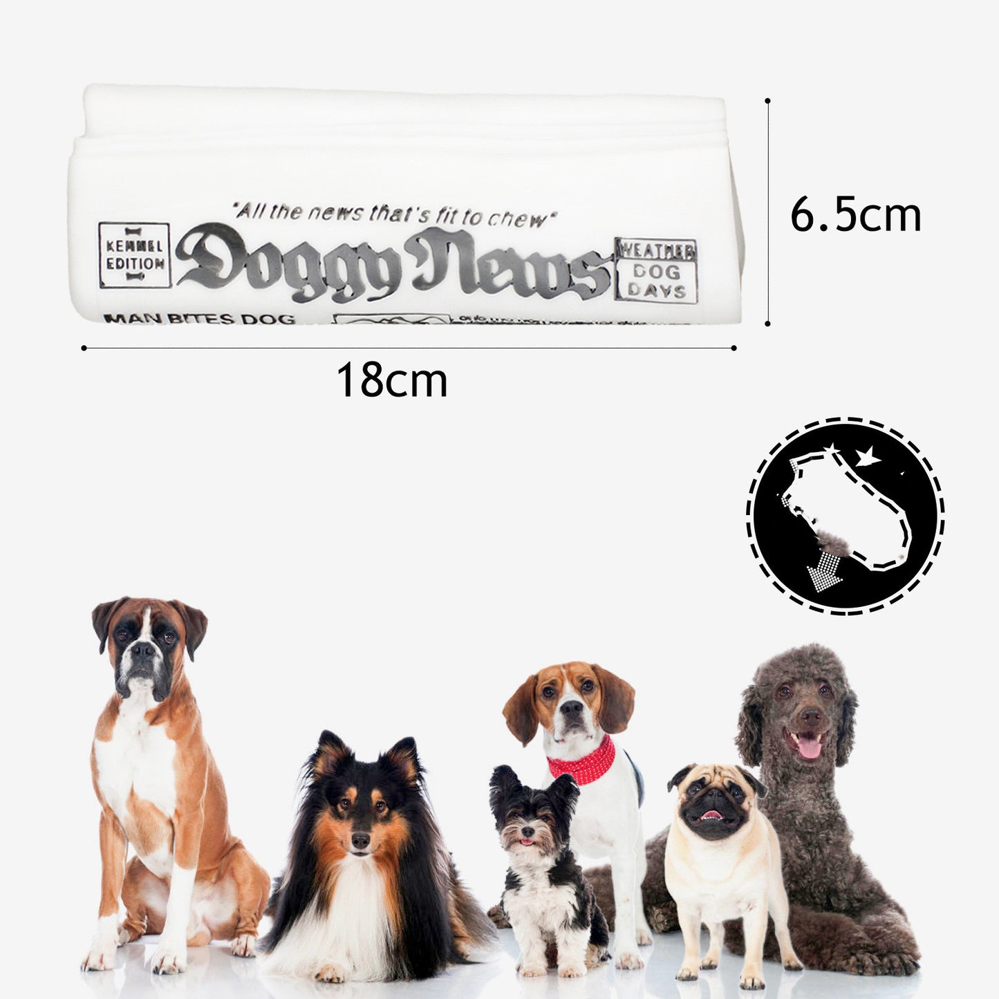 Squeaky Dog Newspaper Chew Toys