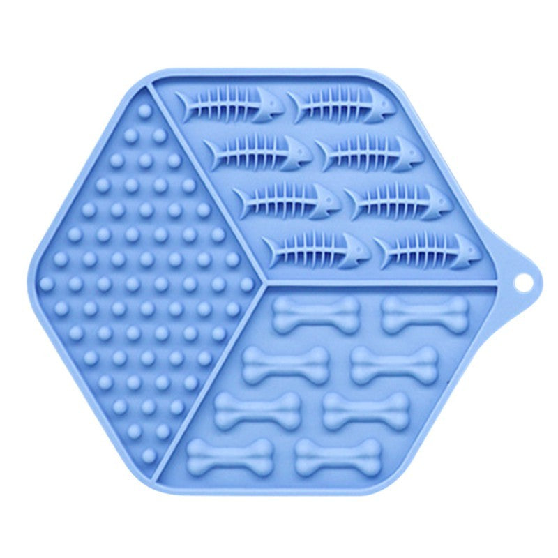 Hexagon Silicone Lick Mat - Blue/Green/Pink/Purple