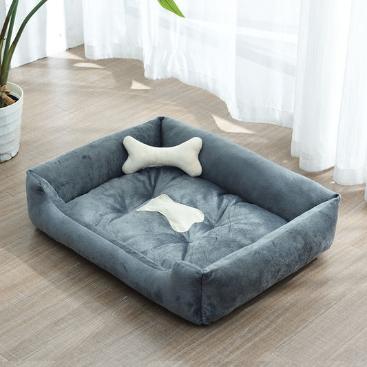 Basics Bone Design Soft Cotton Dog Bed