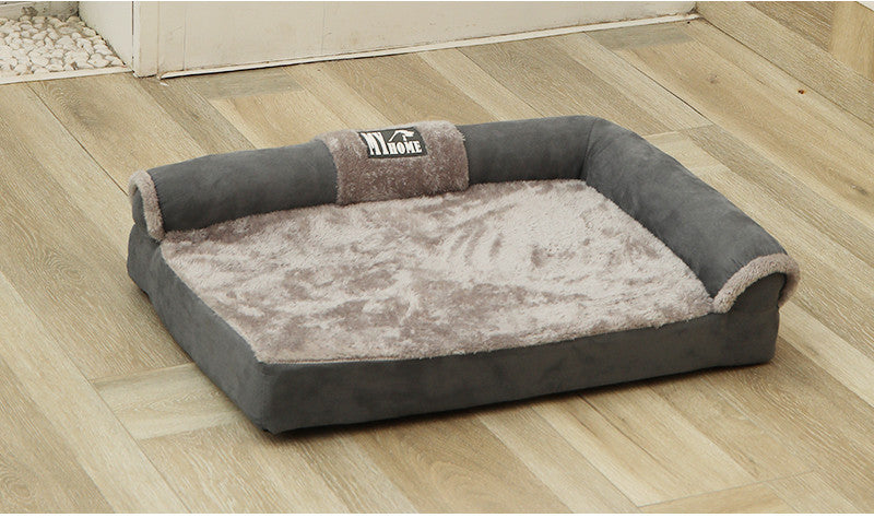 Arctic Velvet Double Backrest Dog Bed