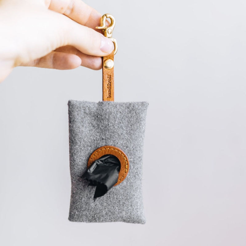 Hanging Waist Portable Dog Poop Bag - Green/Grey