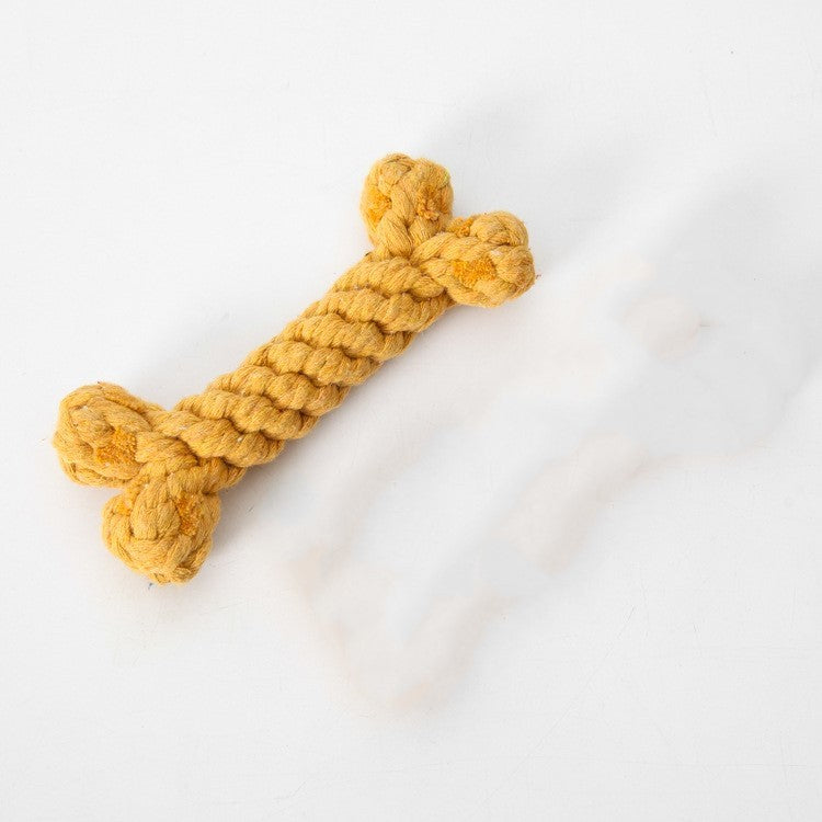 Tough Chewers Bone Shape Rope Toy - Blue/Brown/Grey/Red/Yellow