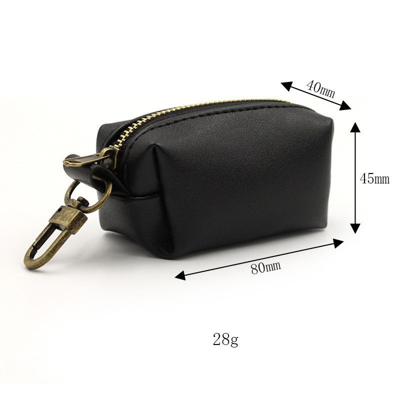 Leather Dog Poop Bag Dispenser - Black/Brown/Grey/Pink/SkyBlue