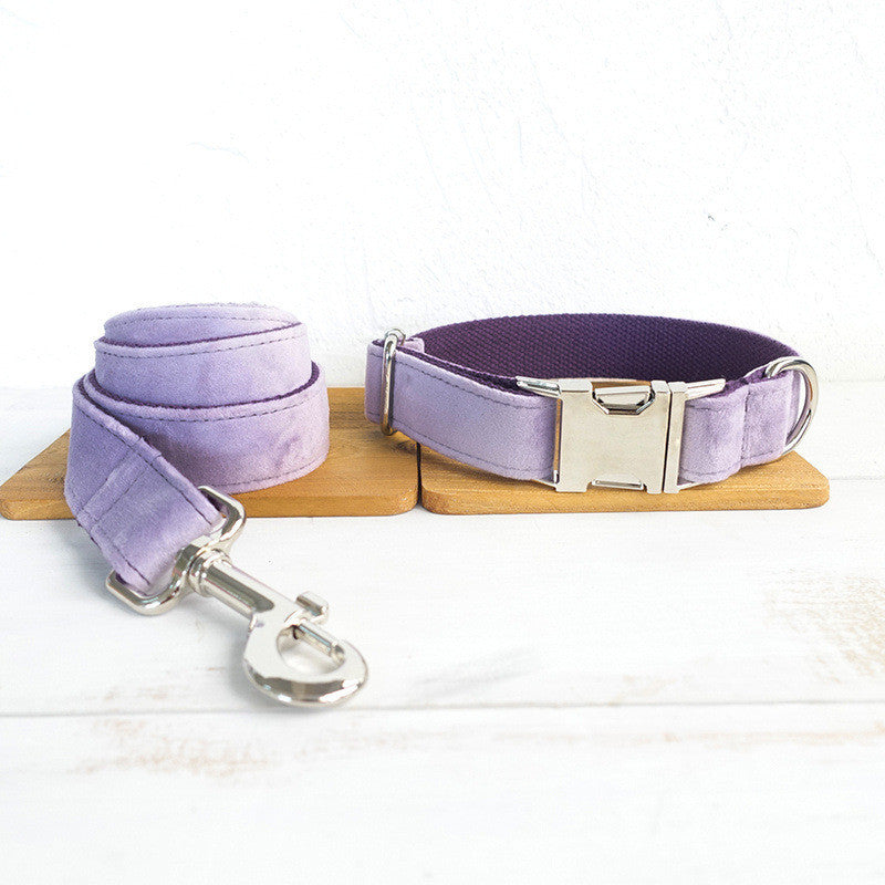 Luxury Thick Cashmere Style Dog Collar and leash Set