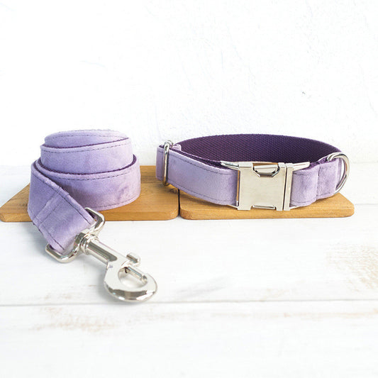 Luxury Thick Cashmere Style Dog Collar and leash Set