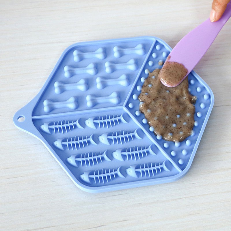 Hexagon Silicone Lick Mat - Blue/Green/Pink/Purple