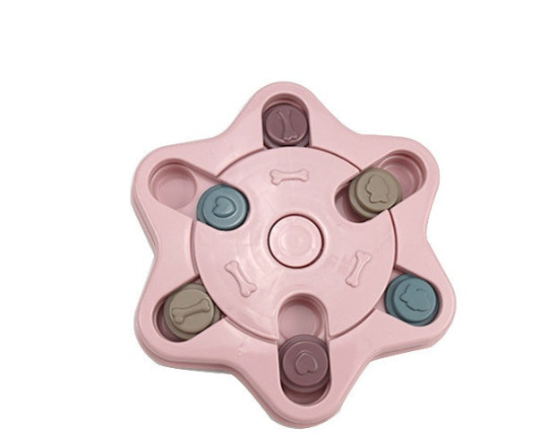 Pastel Boredom Breaker Puzzle Game Enrichment Toy - Blue/Green/Pink - Round/Hexagon/PawPrint