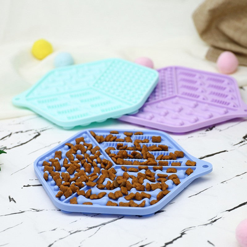 Hexagon Silicone Lick Mat - Blue/Green/Pink/Purple