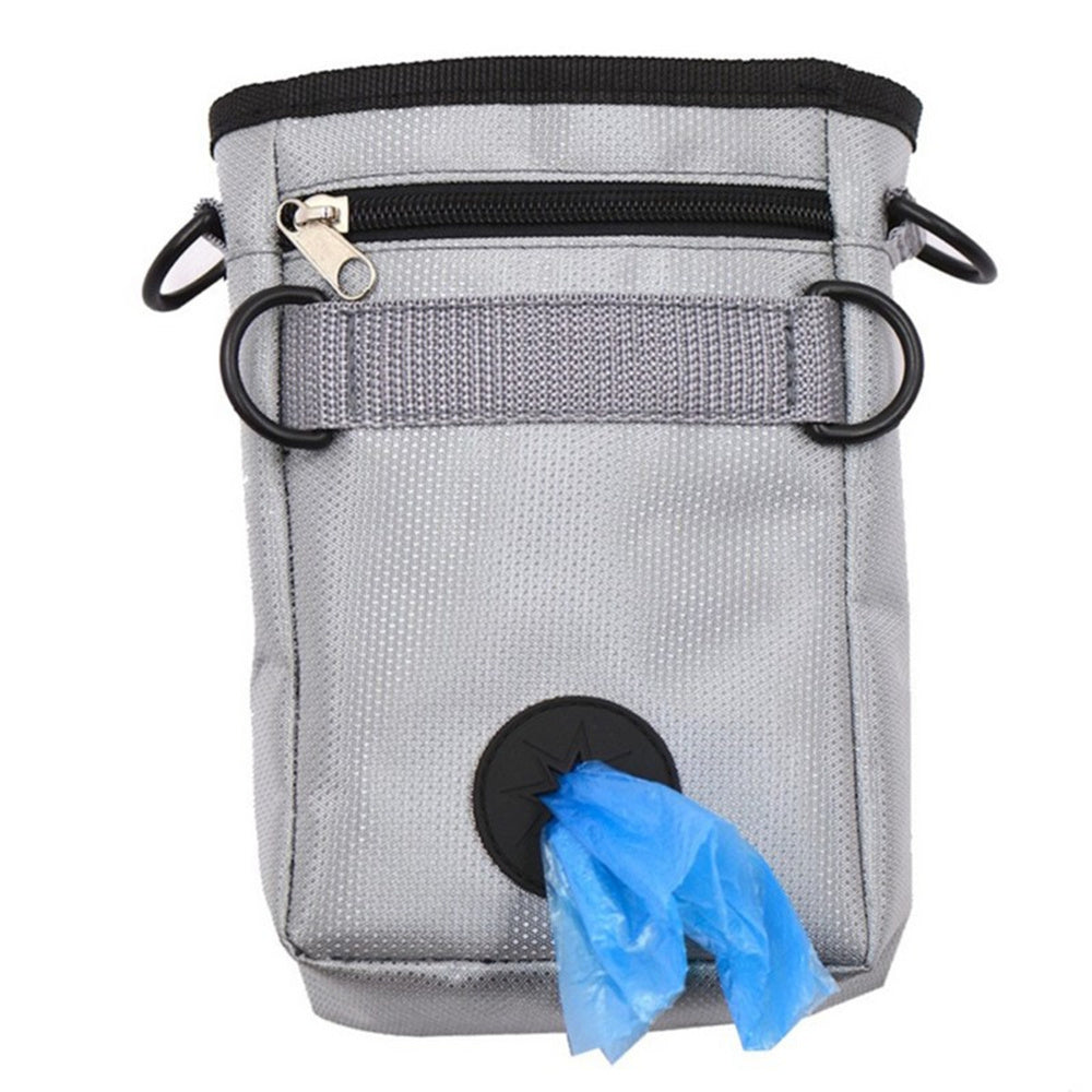 Dog Training Treat Bag with Belt and Headphone/Poopbag dispenser - Black/Grey