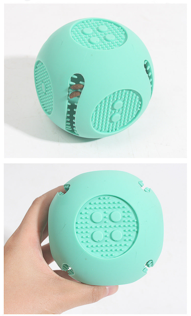 Pastel Dog Enrichment Ball - Blue/Green/Yellow