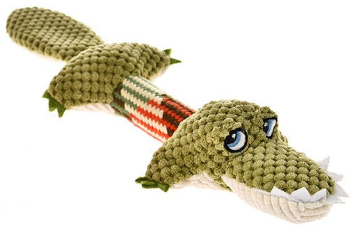 Alligator Plush Rope Dog Chew Toy