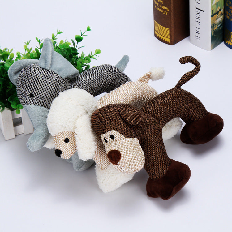 Plush Dog Animal Toy - Elephant/Monkey/Poodle