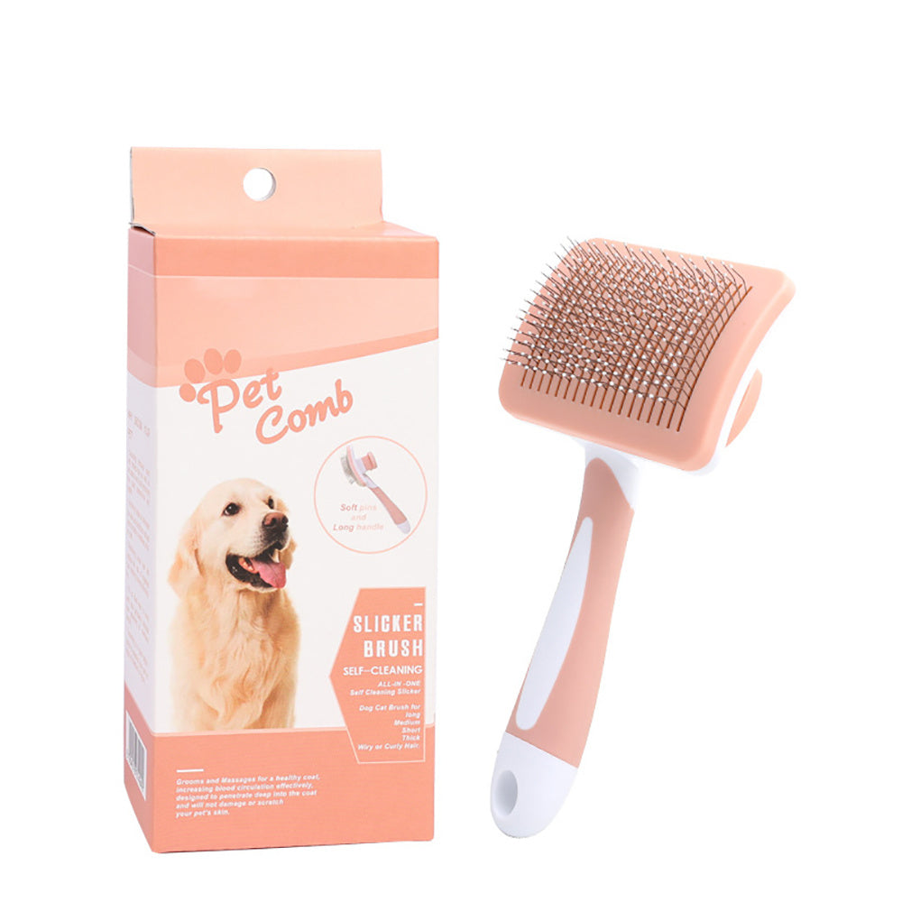 Self Cleaning Slicker Brush - Green/Orange/Pink