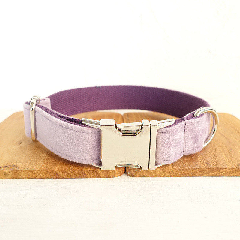 Luxury Thick Cashmere Style Dog Collar and leash Set