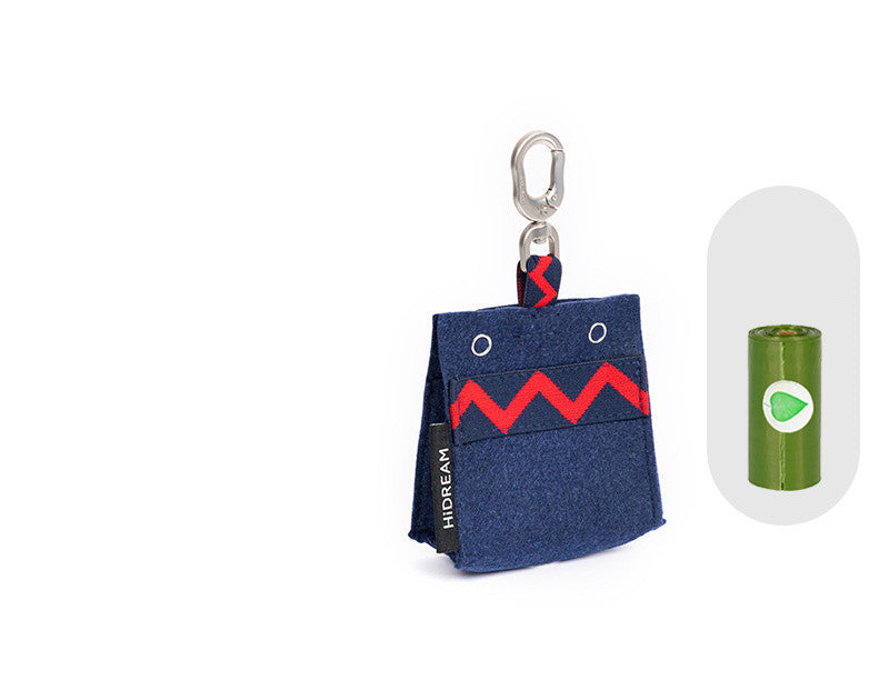 Portable Poop Bag Holder Bags Included - Blue/Green/Navy/Purple/Red