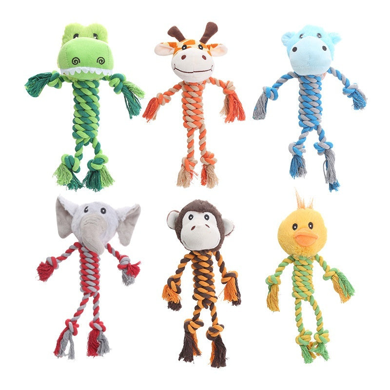Animal Shape Tough Chew Dog Toy - Options Available