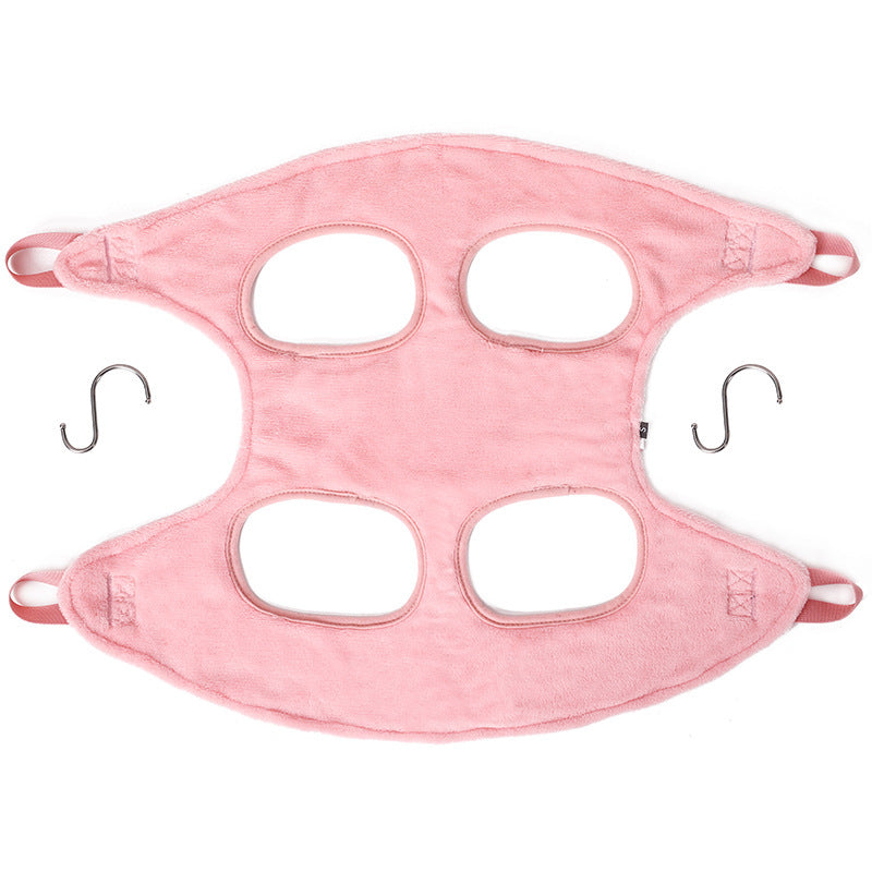 Groomers Assistant Hammock for Nail Trimming Washing - Pink/Grey