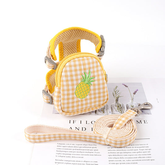 Plaid Cotton Backpack Harness - Blue/Green/Pink/Yellow