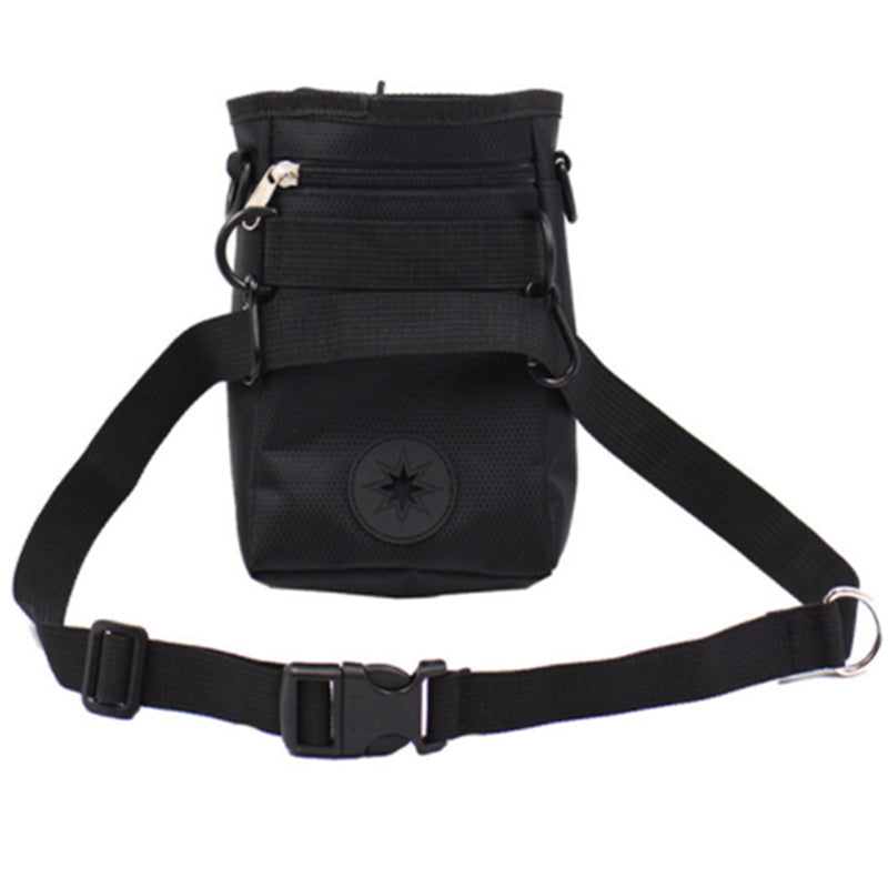 Dog Training Treat Bag with Belt and Headphone/Poopbag dispenser - Black/Grey