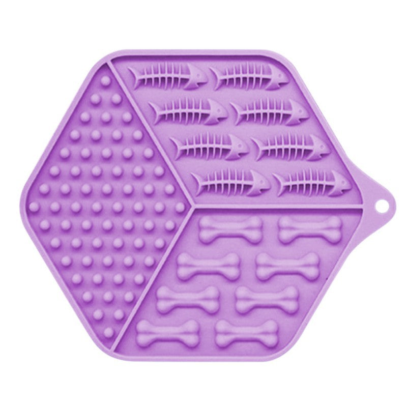 Hexagon Silicone Lick Mat - Blue/Green/Pink/Purple