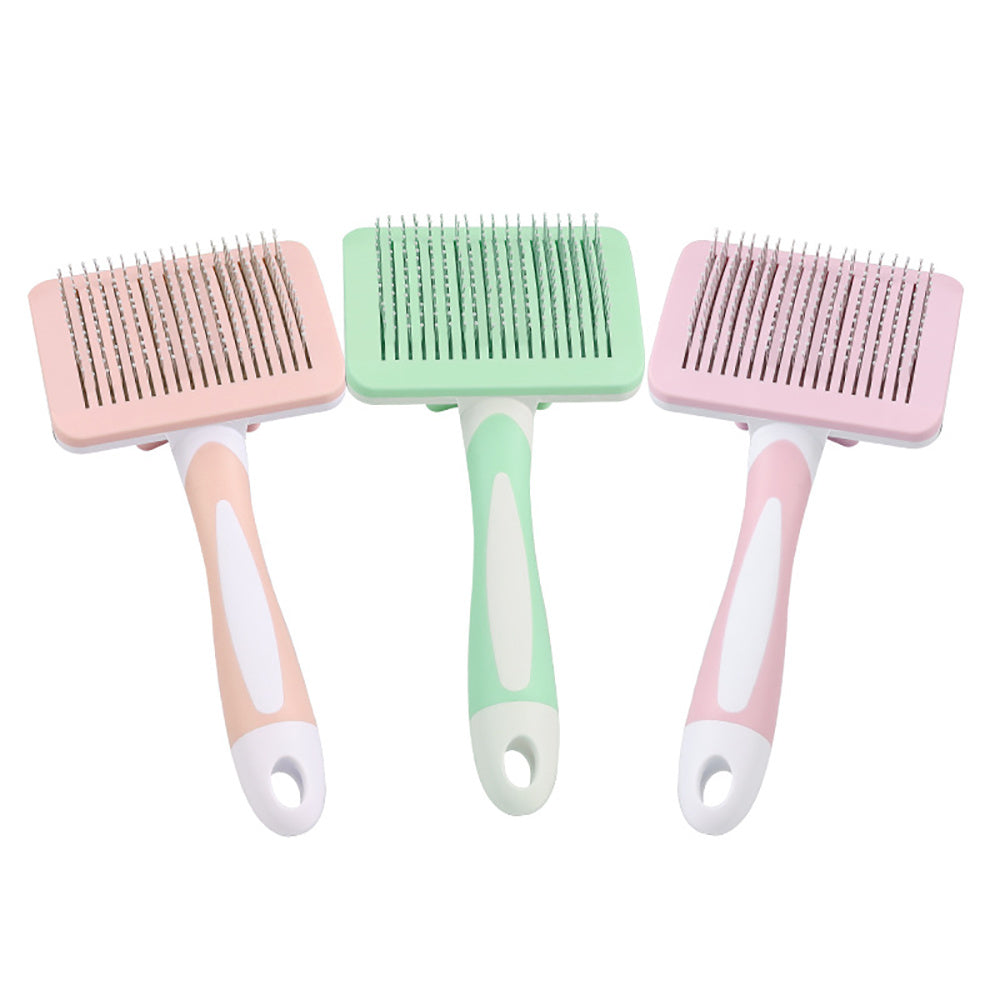 Self Cleaning Slicker Brush - Green/Orange/Pink