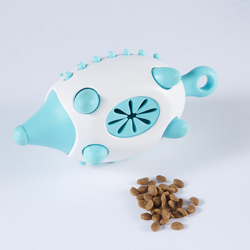 Slow Feeder Dog Enrichment Toy Hedgehog - Green/Blue