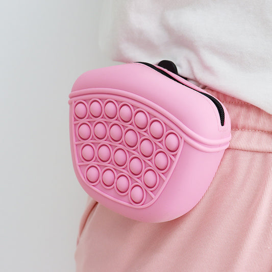 Silicone Treat Pouch - Blue/Pink