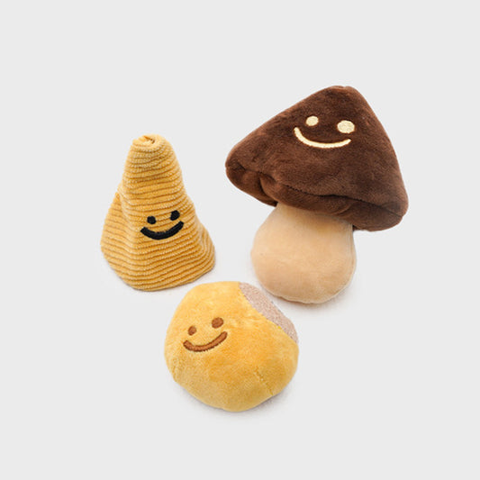 3 Pack Mushroom Dog Toy Set