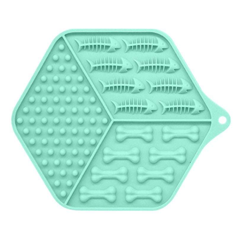 Hexagon Silicone Lick Mat - Blue/Green/Pink/Purple