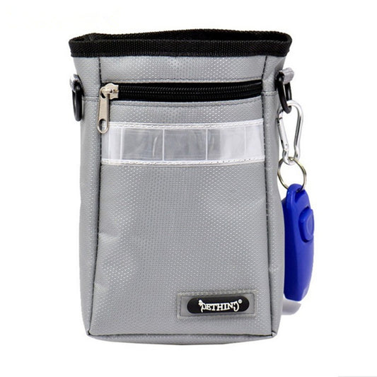 Dog Training Treat Bag with Belt and Headphone/Poopbag dispenser - Black/Grey