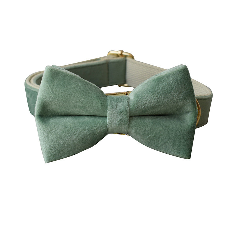 Luxury Mint Green Dog Collar and Leash Set