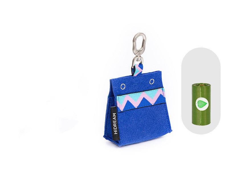 Portable Poop Bag Holder Bags Included - Blue/Green/Navy/Purple/Red