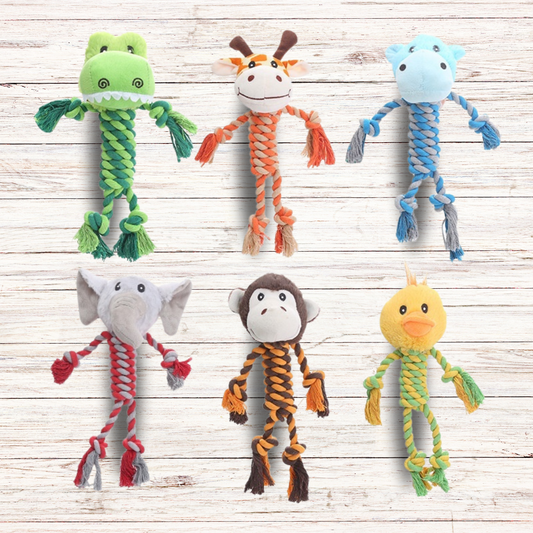 Animal Shape Tough Chew Dog Toy - Options Available