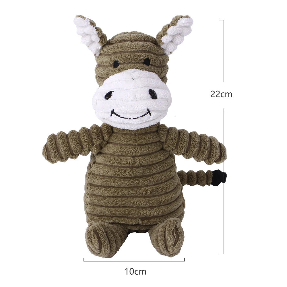 Bite Resistant Squeaky Corduroy Dog Toy